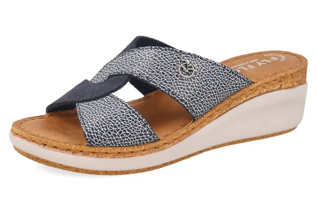 fly-flot-damen-pantolette-leder-mit-anti-shock-fu-bett-6-cm-sohle image 1