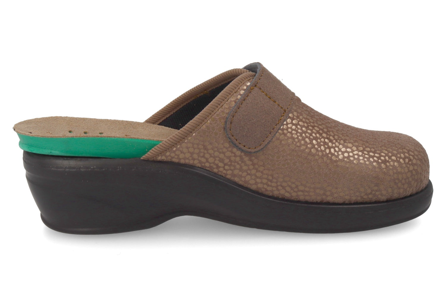fly-flot-damen-pantolette-stretch-microfaser-klett-lederfu-bett-5-cm image 4