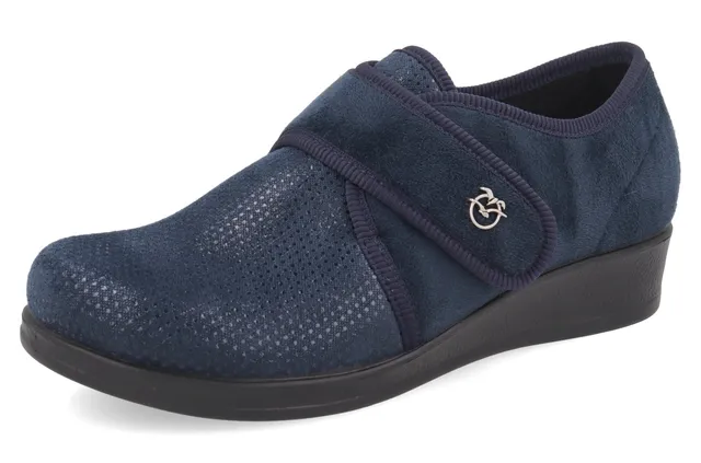 fly-flot-damen-pantoffel-elastische-microfaser-mit-klettverschluss image 1