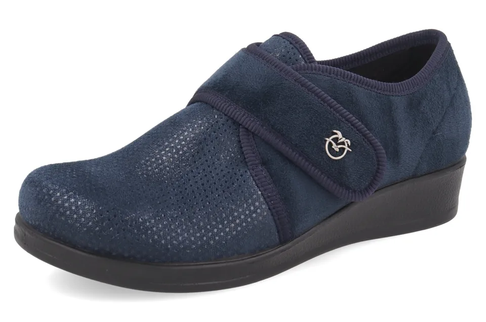fly-flot-damen-pantoffel-elastische-microfaser-mit-klettverschluss image 1