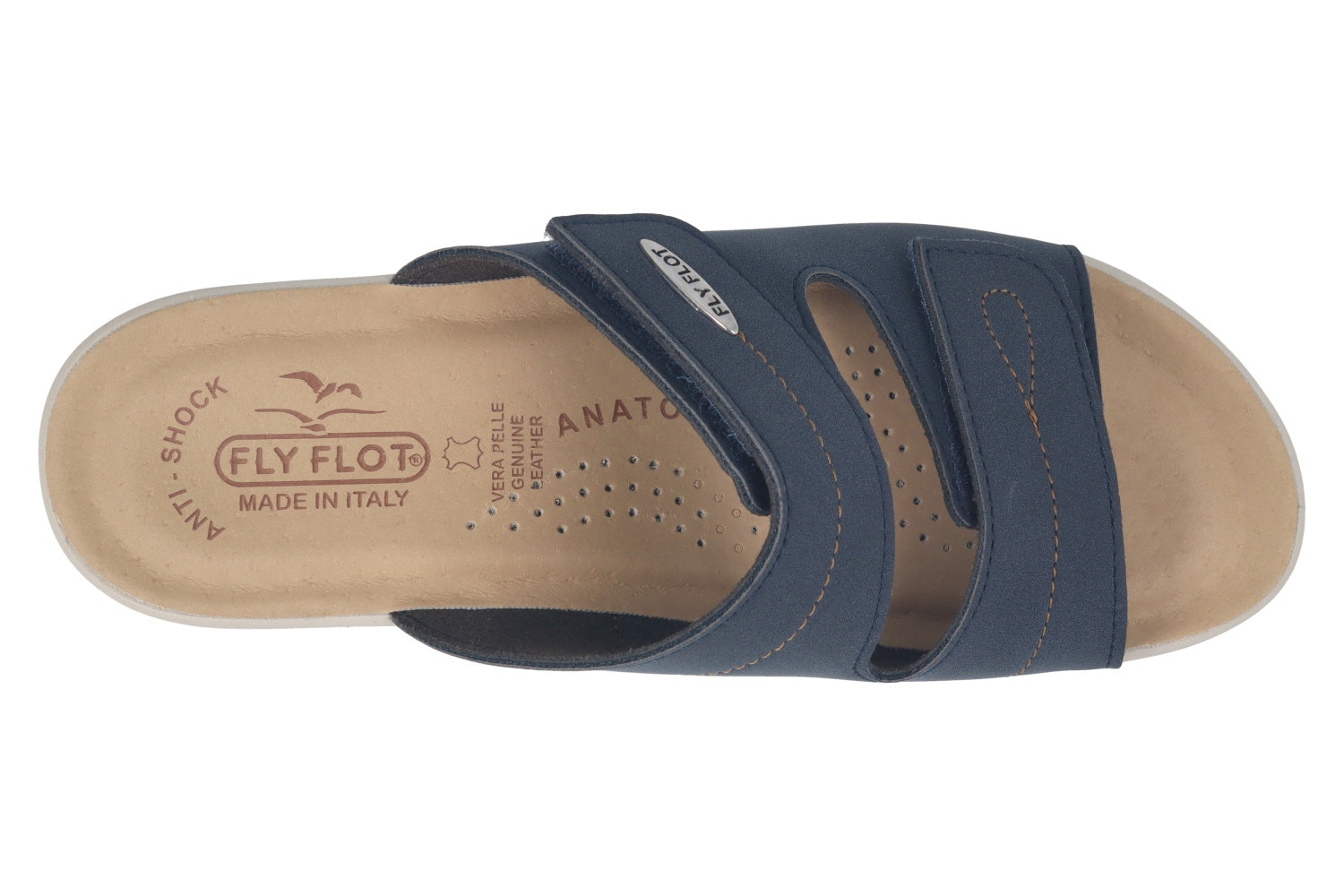 fly-flot-damen-pantolette-aus-ecopelle-mit-klett-und-4-cm-sohle image 2