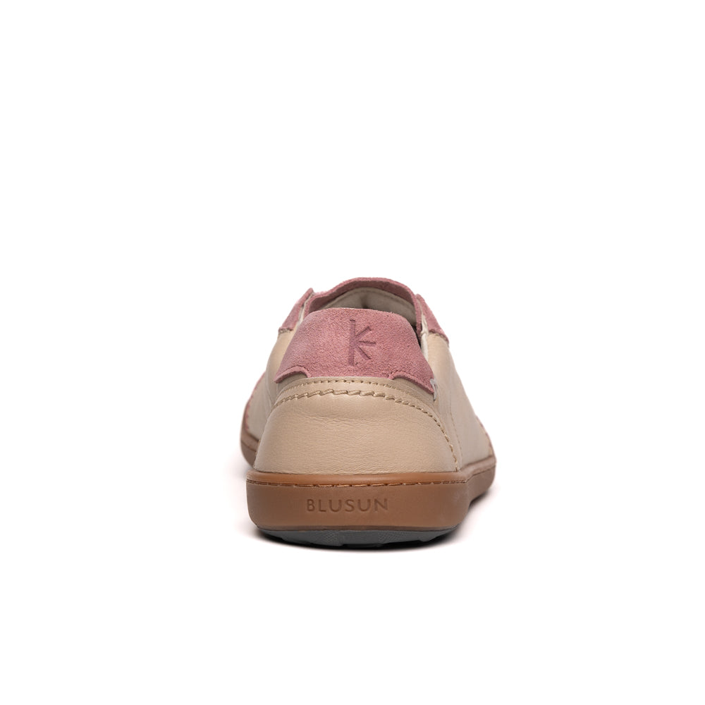 blusun-blsn-220w-damen-barfu-sneaker-light-beige-pink-glattleder image 5