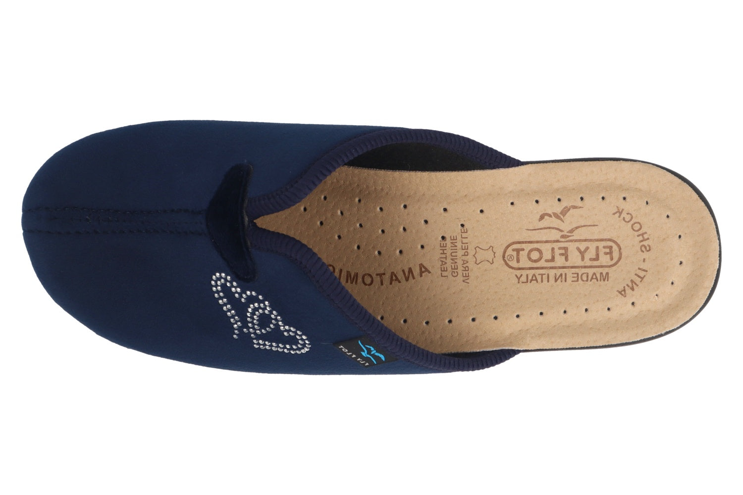 fly-flot-damen-pantolette-aus-samt-mit-leder-fu-bett image 2