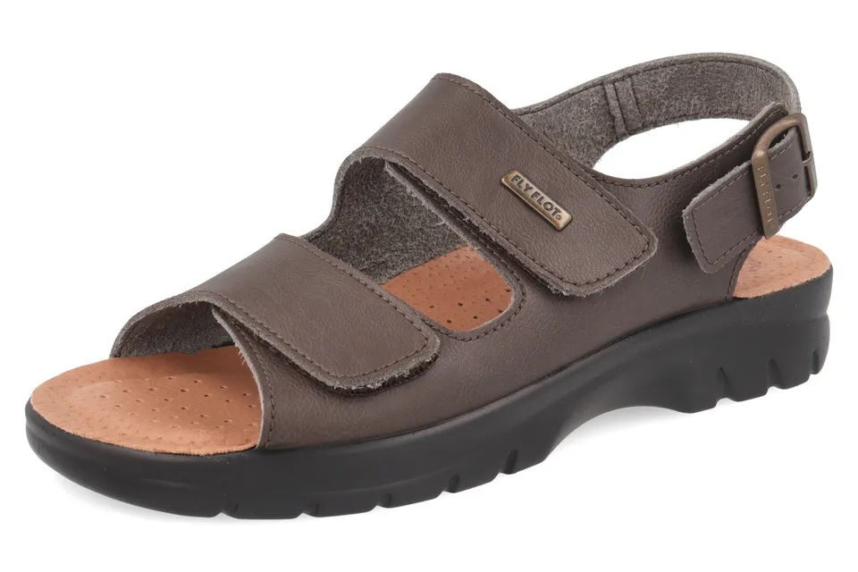 fly-flot-herren-sandale-evopell-mit-klett-leder-fu-bett-3-5-cm-sohle image 1