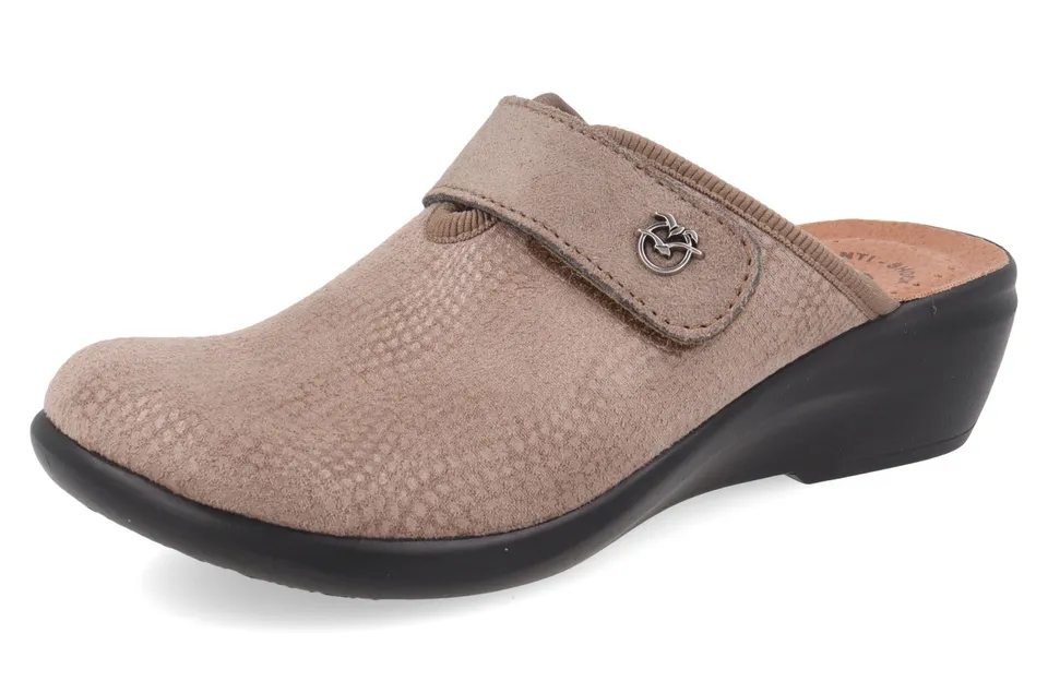 fly-flot-damen-pantolette-mikrofaser-mit-klett-5-cm-sohle image 1