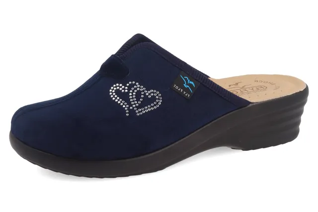 fly-flot-damen-pantolette-aus-samt-mit-leder-fu-bett image 1