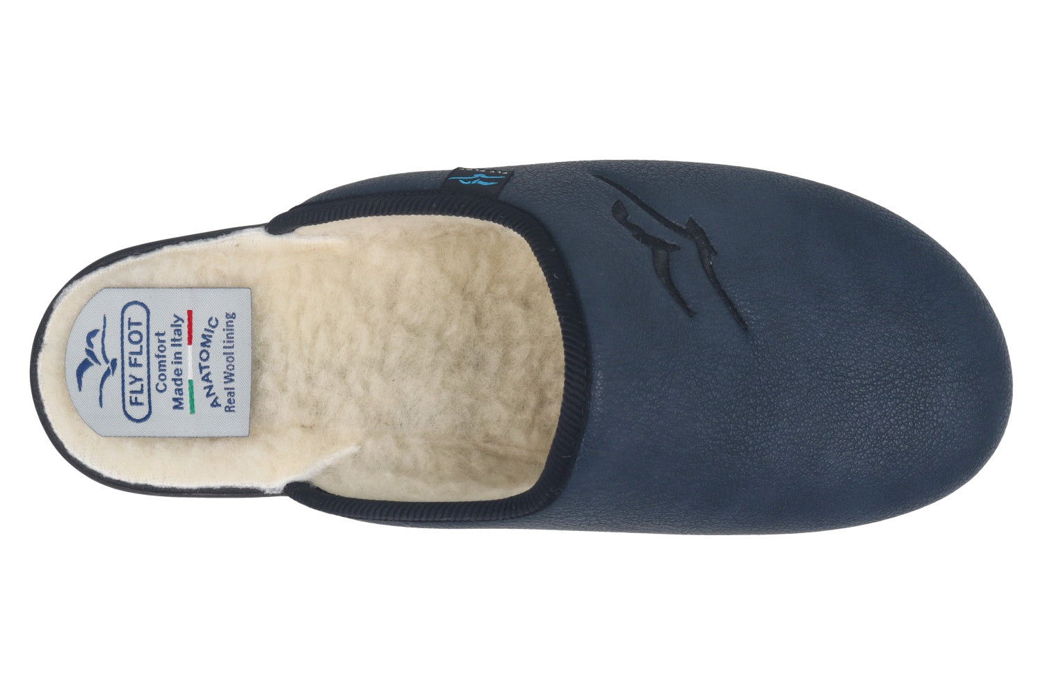 fly-flot-herren-hausschuh-aus-elastischer-mikrofaser-mit-wollfu-bett image 2