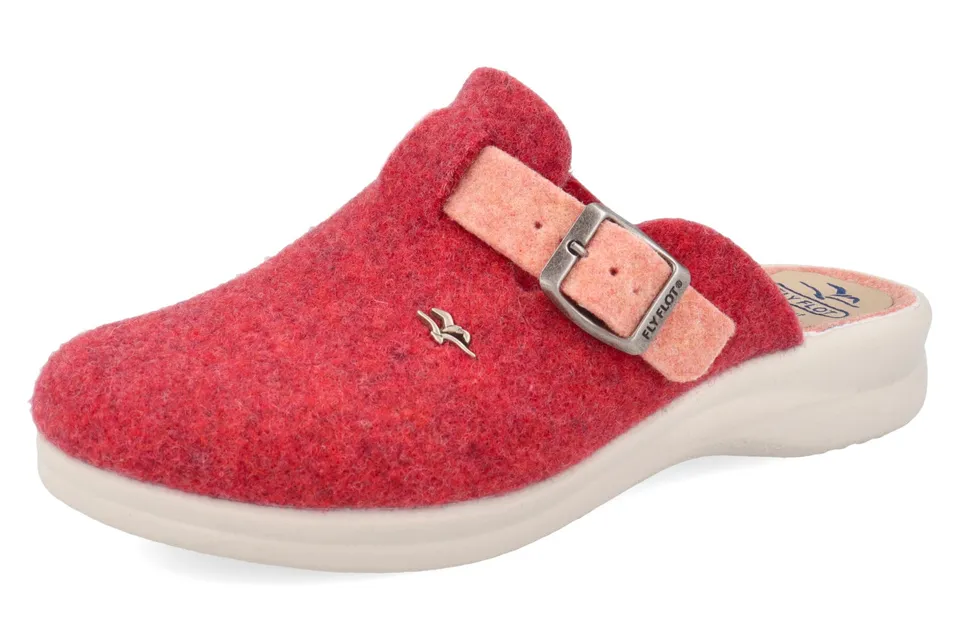 fly-flot-damen-pantolette-microfaser-mit-schnalle-3-cm-sohle image 1