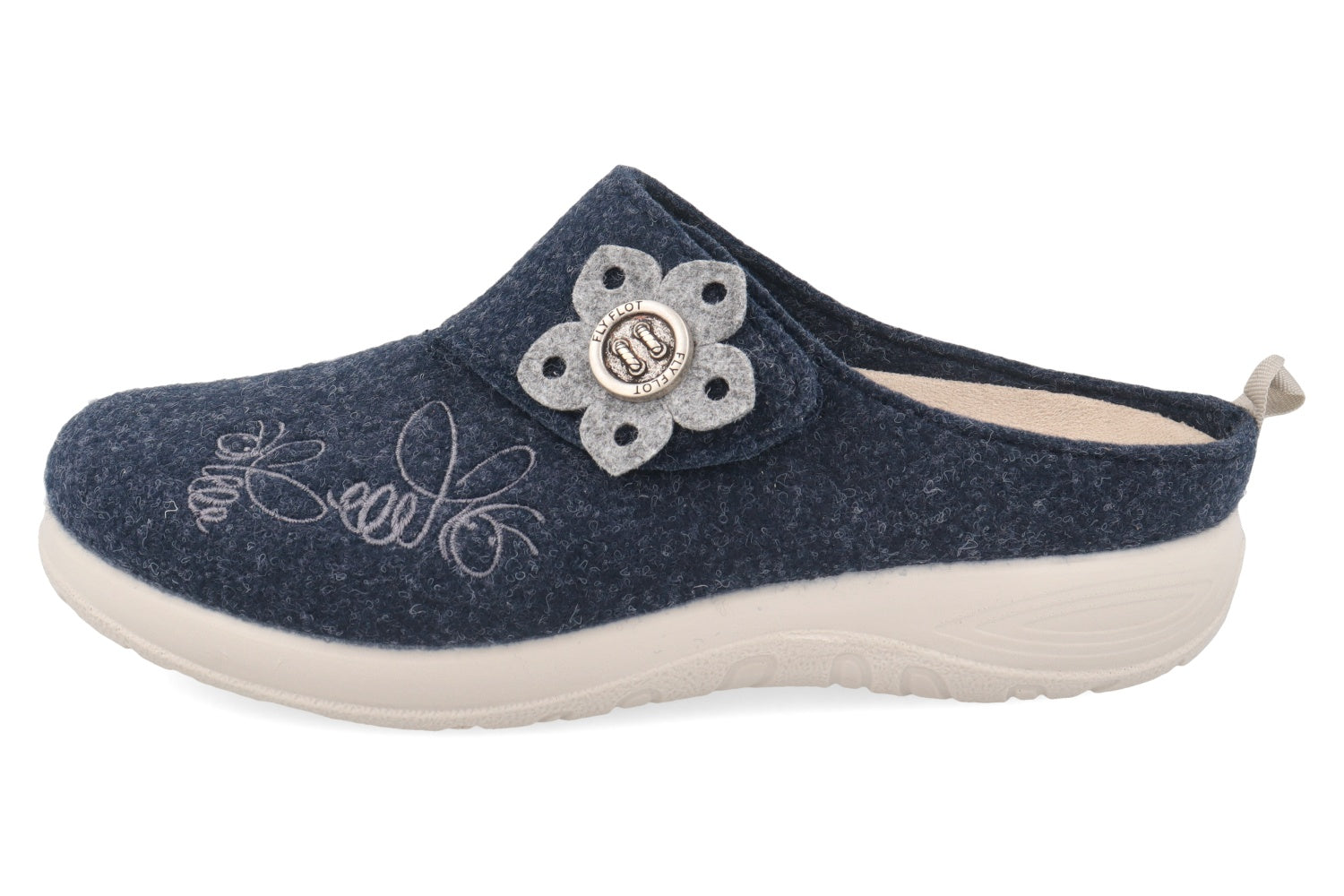 fly-flot-damen-ciabatta-hausschuh-aus-recyceltem-pet-mit-klettverschluss image 3