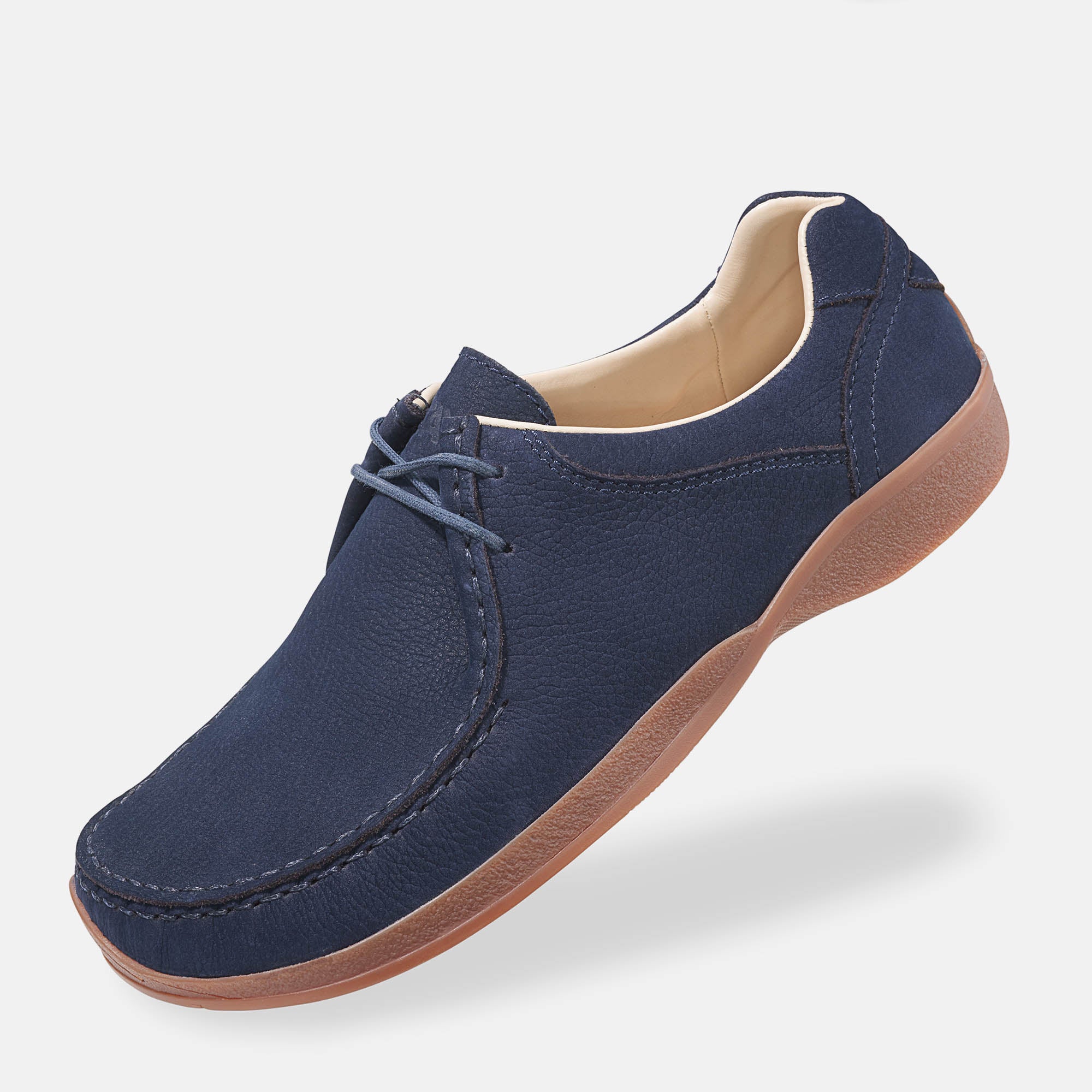 b-r-agnello-flexibler-mokassin-mit-naturkautschuk-sohle-blau-braun image 3