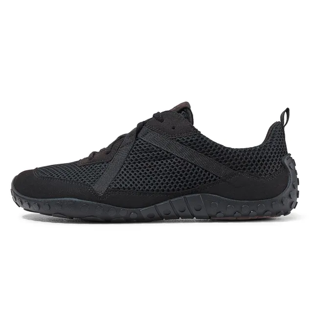 b-r-junis-tex-herren-barfu-sneaker-veganer-indoor-sneaker-schwarz image 1