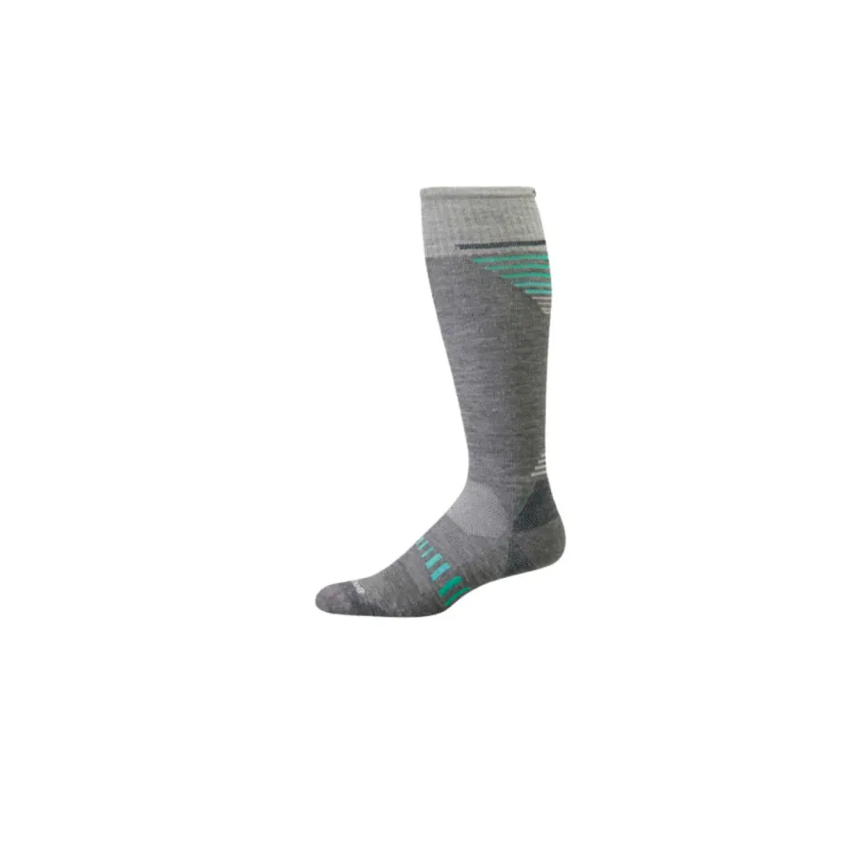b-r-kompressionsstrumpf-trail-damen-wandersocken-grau image 1