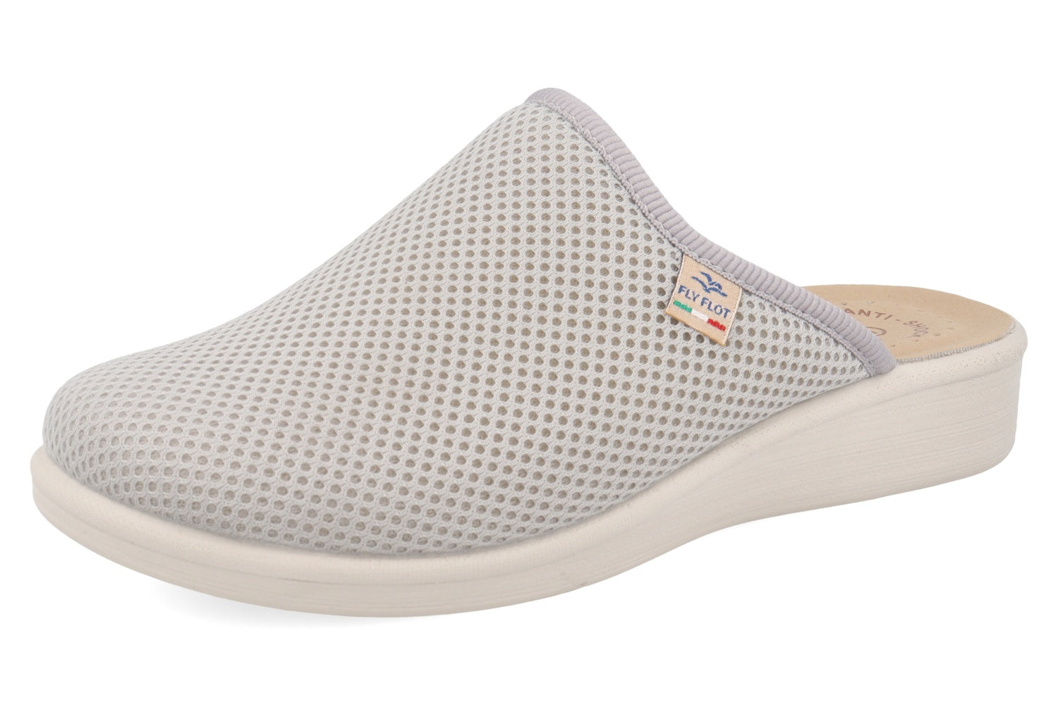 fly-flot-damen-pantolette-aus-elastischem-netz-mit-leder-fu-bett image 5