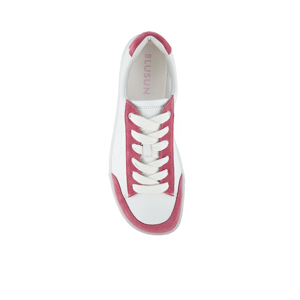 blusun-blsn-500w-damen-barfu-sneaker-white-pink-glatt-veloursleder image 2
