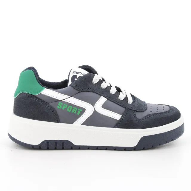 imac-kinder-sneaker-schn-rung-navy-gr-n-wei-leder image 1