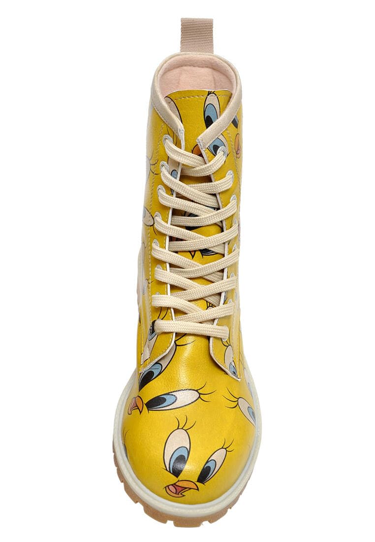 dogo-wb-vegane-damen-stiefeletten-tweety-in-yellow image 5